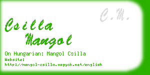 csilla mangol business card